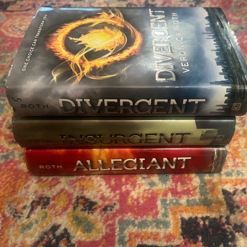 Divergent Insurgent Allegiant Series Lot/ 3 Hardback Books Veronica Roth 1st Ed