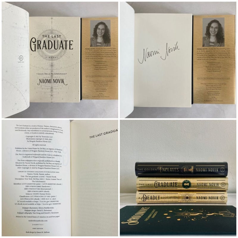 The Scholomance Series: Books 1-3 w/ Student Handbook Barnes & Noble SIGNED First Edition Set