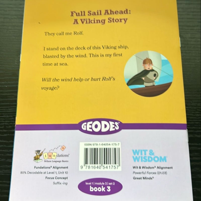 Geodes Level 1: Full Sail Ahead: a Viking Story