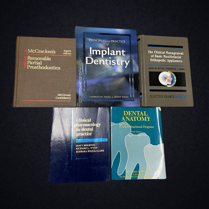 Dental Books Lot With Textbooks. Great For College Students Studying Dentistry