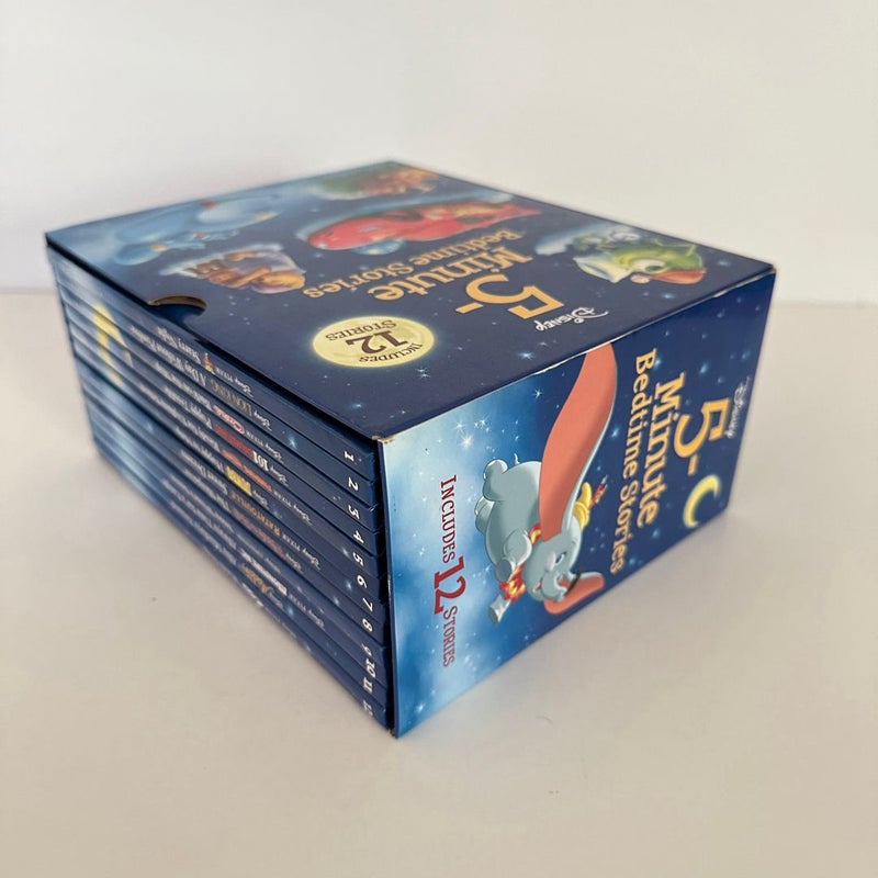 Disney 5-Minute Bedtime Stories Book Box Set, 12 Books