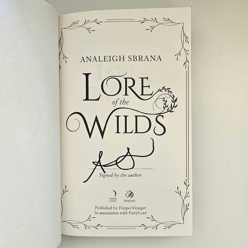 Lore of the Wilds SIGNED by Analeigh Sbrana Fairyloot Edition NEW Romantasy