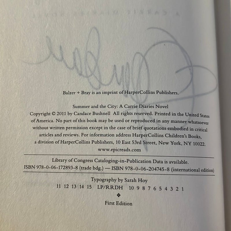 Summer and the City *Signed Copy*