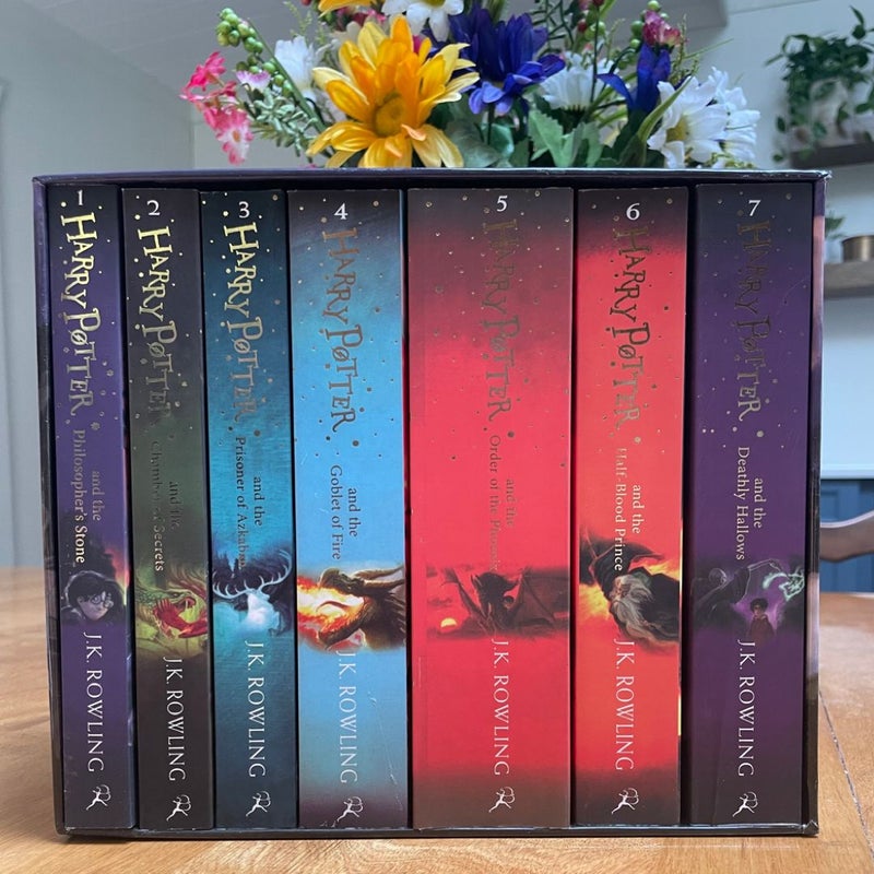 Harry Potter Box Set: The Complete Collection: HP and the Philosopher's Stone • HP and the Chamber of Secrets • HP and the Prisoner of Azkaban • HP and the Goblet of Fire • HP and the Order of the Phoenix • HP and the Half-Blood Prince • HP and the Deathly Hallows