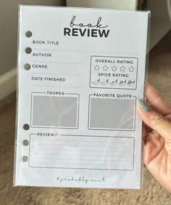 Probably Smut Book Review Sheets