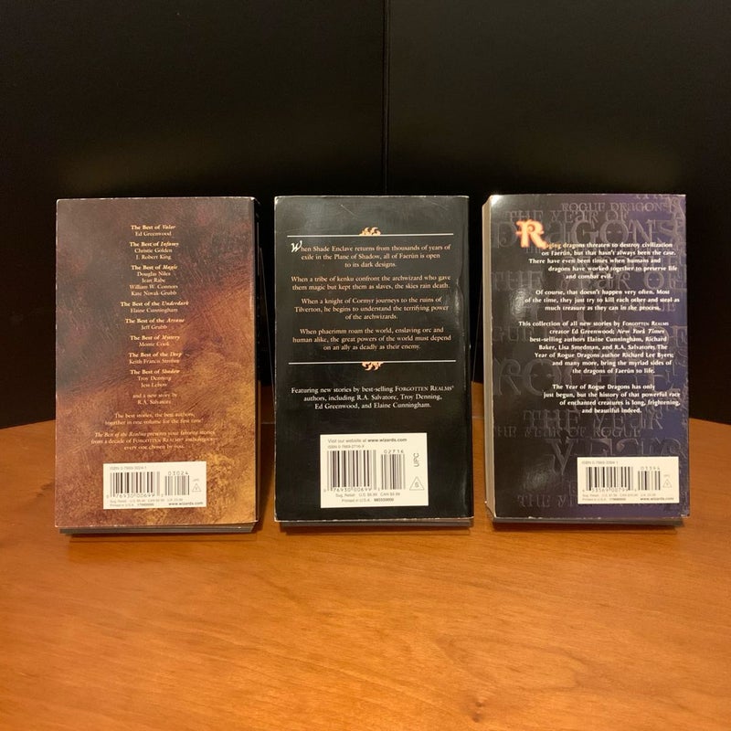 Forgotten Realms: Anthology Set: The Best of the Realms I, Realms of Shadow, Realms of the Dragons
