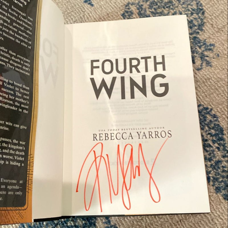 Signed - First Edition Fourth Wing with Sprayed Edges