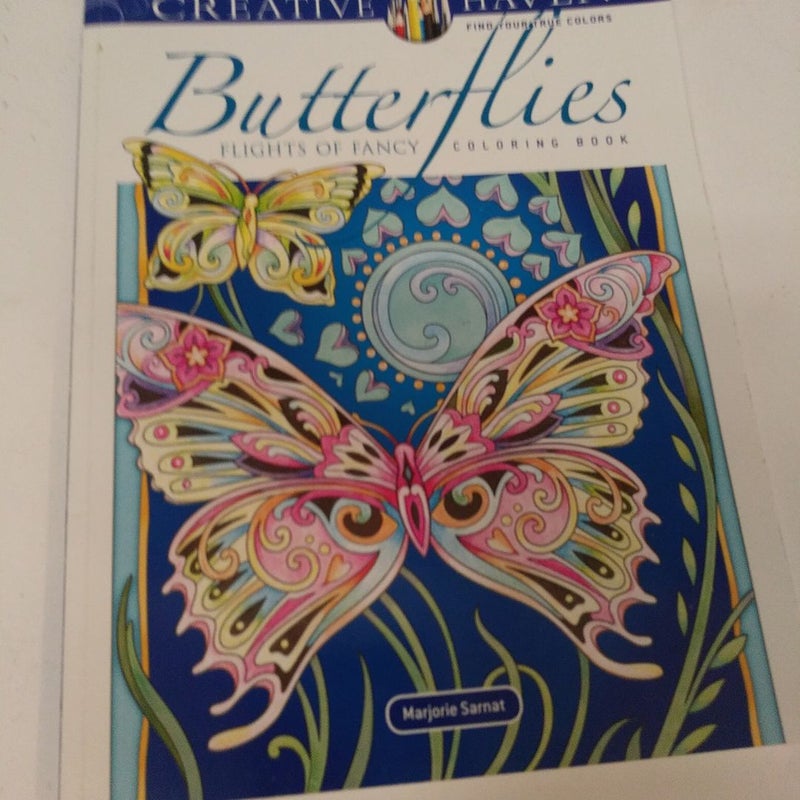 Creative Haven Butterflies Flights of Fancy Coloring Book