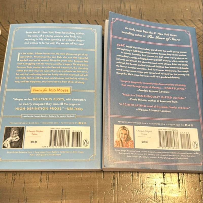Jojo Moyes 2-Book Bundle: The Peacock Emporium & The Ship of Brides