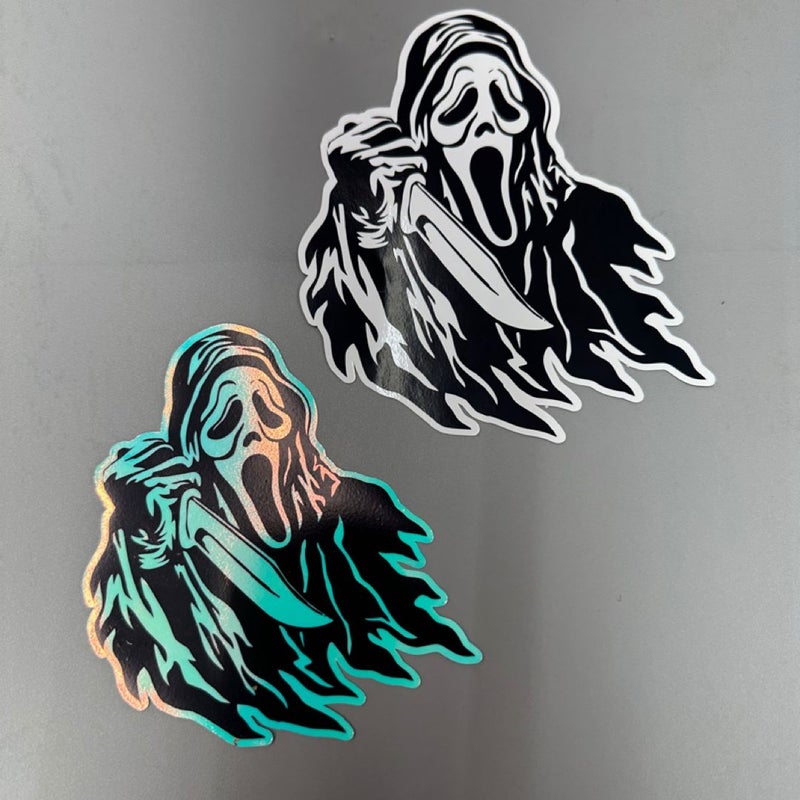 Ghost face sticker