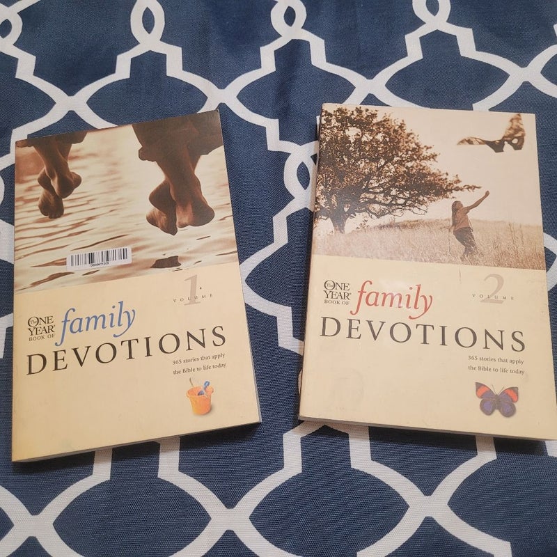 The One Year Book of Family Devotions- Set of two