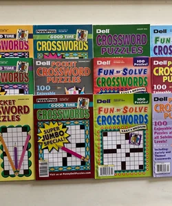 Lot of 6 Dell Penny Press All Solving Levels Crossword Puzzle Books UNSORTED 