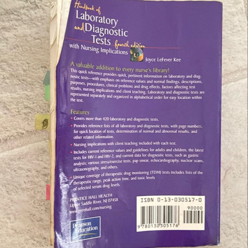 Handbook of Laboratory and Diagnostic Tests with Nursing Implications