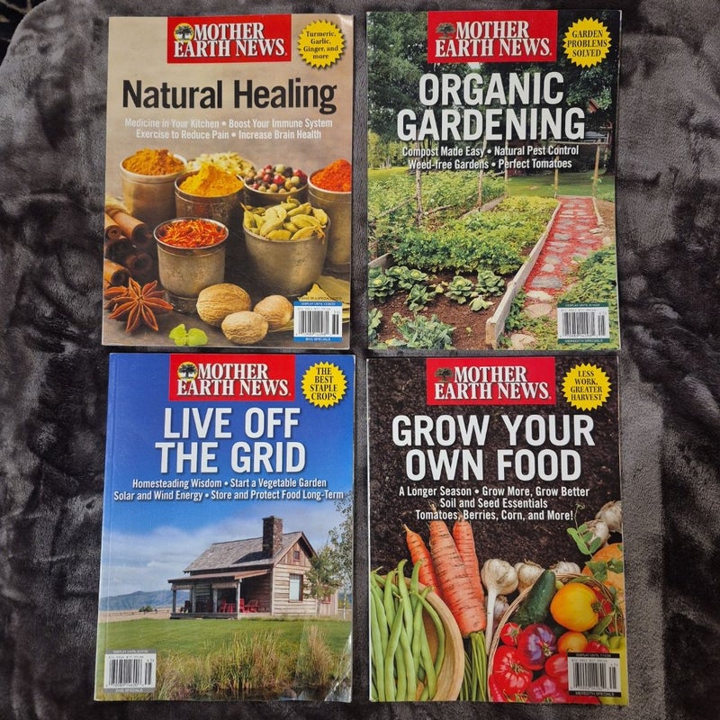 4 Mother Earth News Magazines 