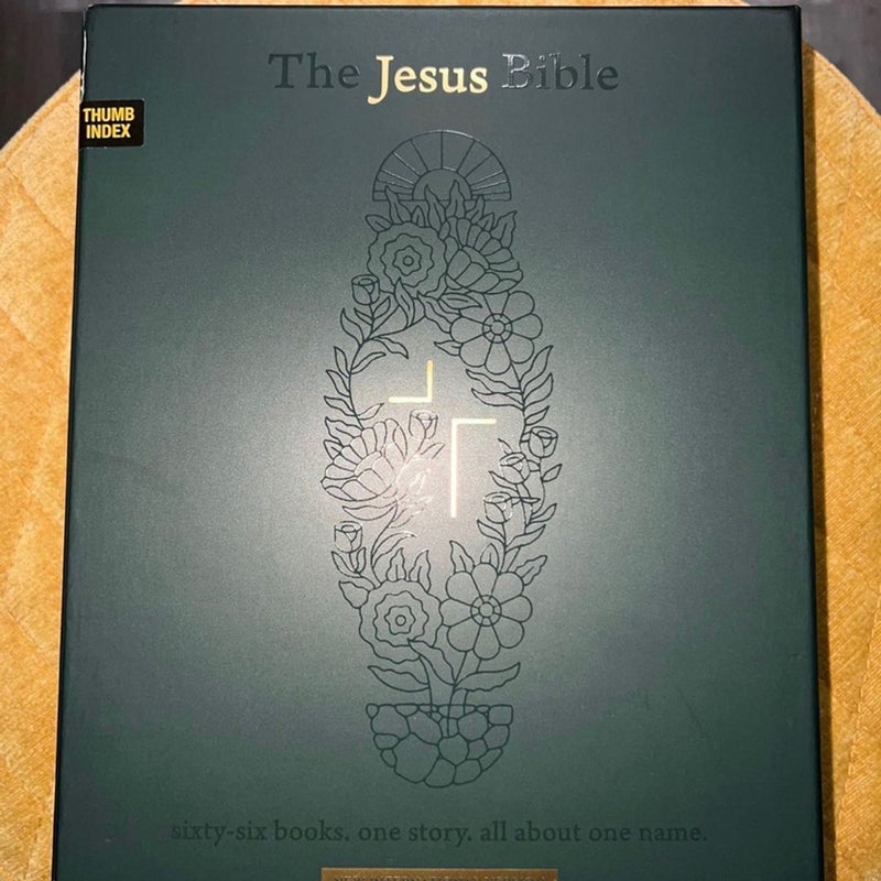 The Jesus Bible Artist Edition, NIV, Genuine Leather, Calfskin, Green, LMTD ED