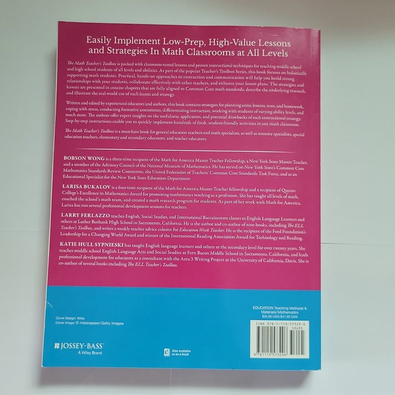 The Math Teacher's Toolbox by Bobson Wong, Paperback Pangobooks