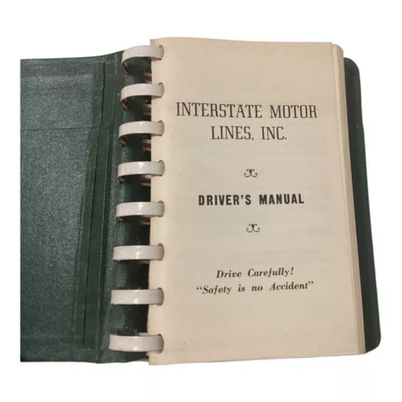 Interstate Motor Lines Inc Drivers Manual Ring Binder Truck Driver Rules 1960's