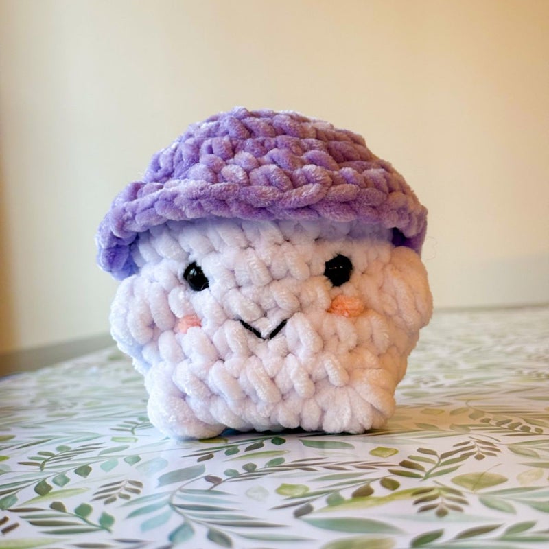 Crochet Purple Mushie 