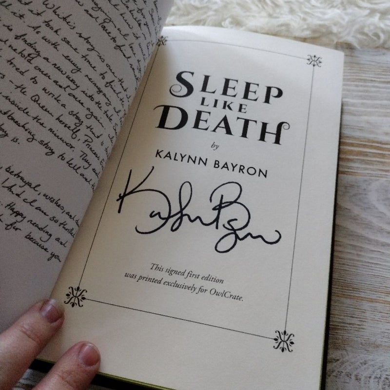 Sleep Like Death !! OWLCRATE SIGNED!!