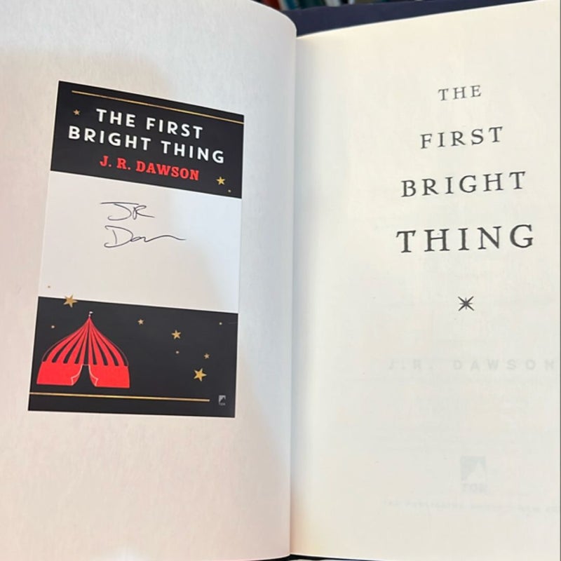 The First Bright Thing —signed w/bookmark