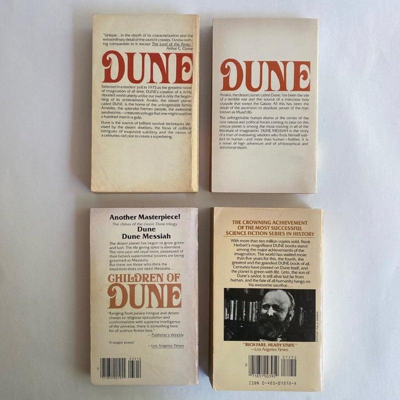 Dune; Dune Messiah; Children of Dune; God Emperor of Dune
