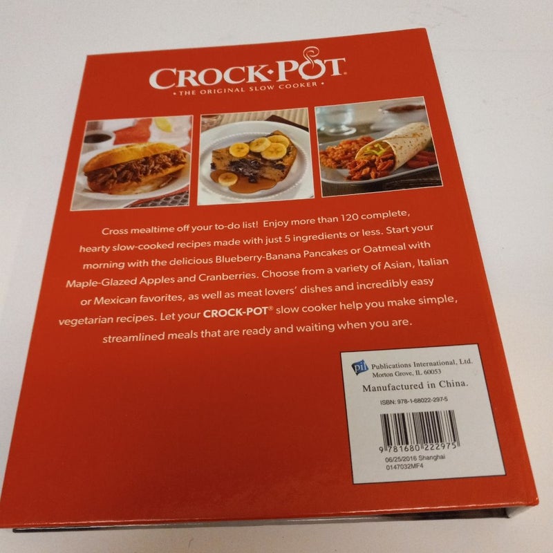 Crock-Pot 5 Ingredients or Less Cookbook
