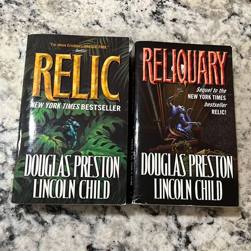 Lot of 2 Pendergast Books - Relic & Reliquary