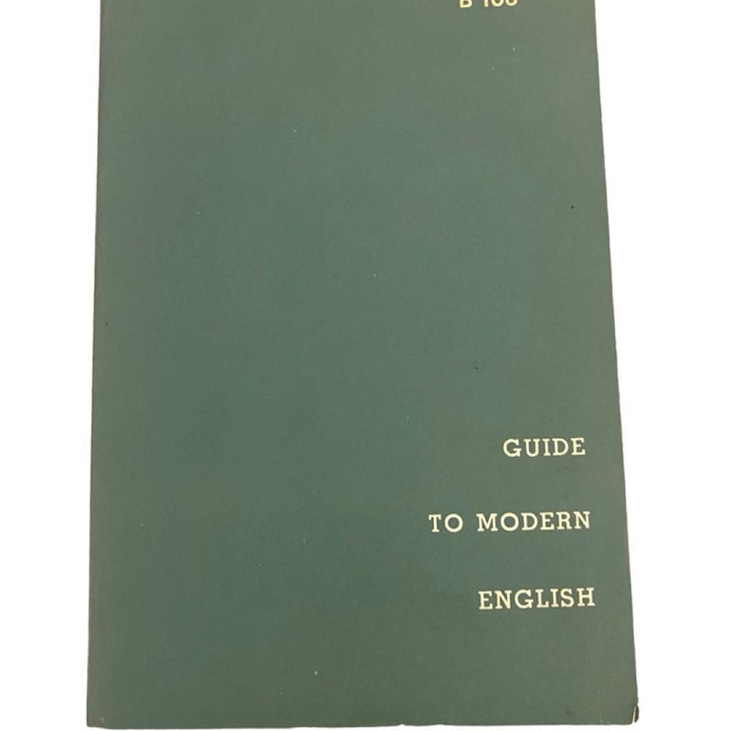 B 108 Guide To Modern English