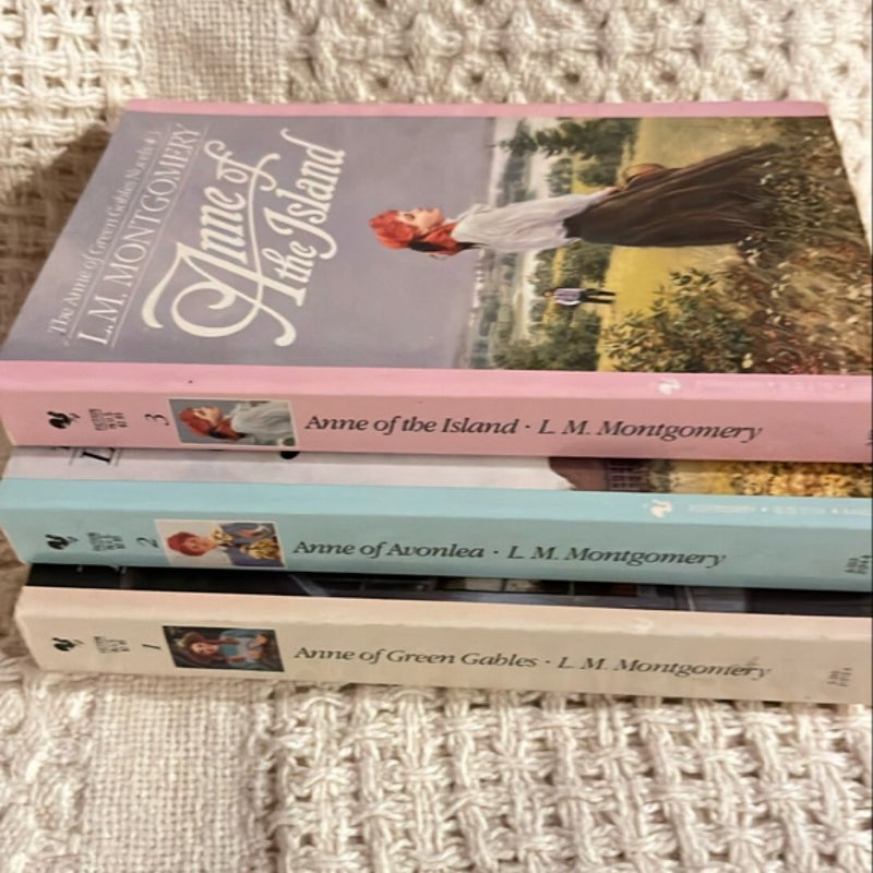 Three Anne of Green Gables books - Green Gables, Avonlea, Island 