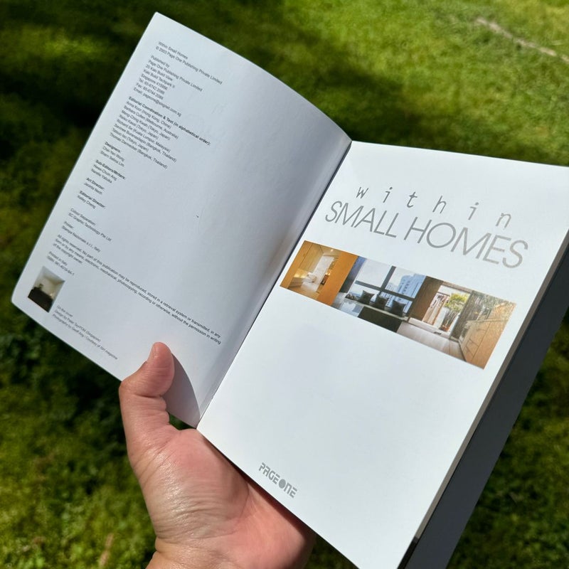 Within Small Homes, Page One Publishing Rare Soft Cover Architect Book
