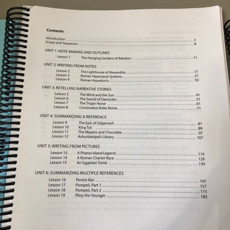 Ancient History-Based Writing Lessons [Teacher's Manual] (Sixth Edition)
