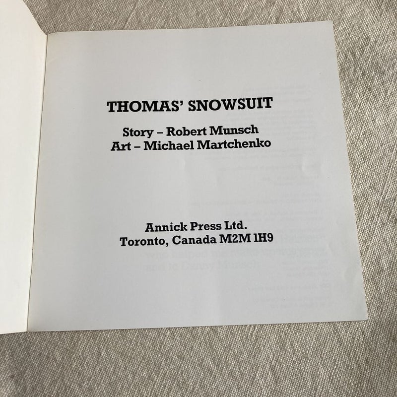 Thomas' Snowsuit (1992)
