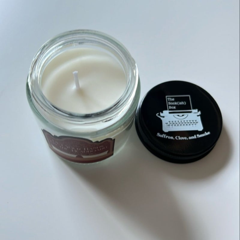 A court of silver flames candle from Bookish Box