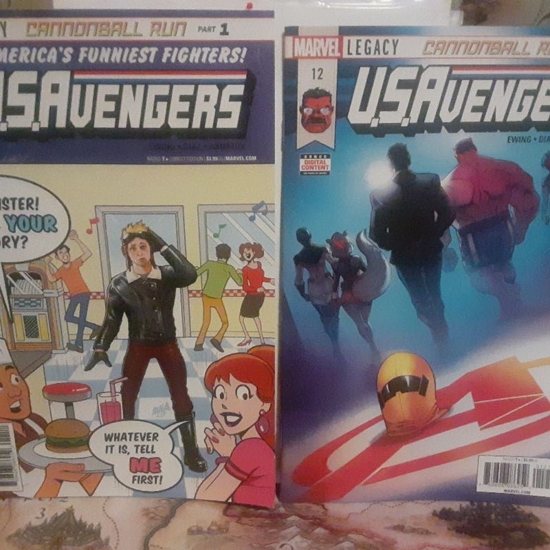 USAvengers 11,12 with Punisher Marvel Value Stamp