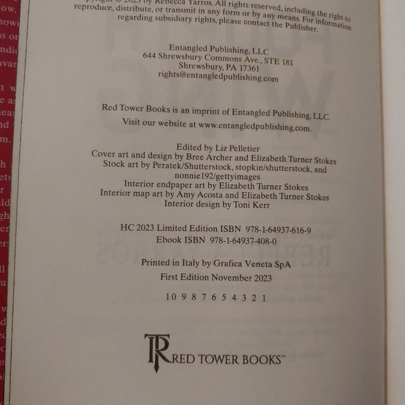 Fourth Wing Red Tower 2023 Release
