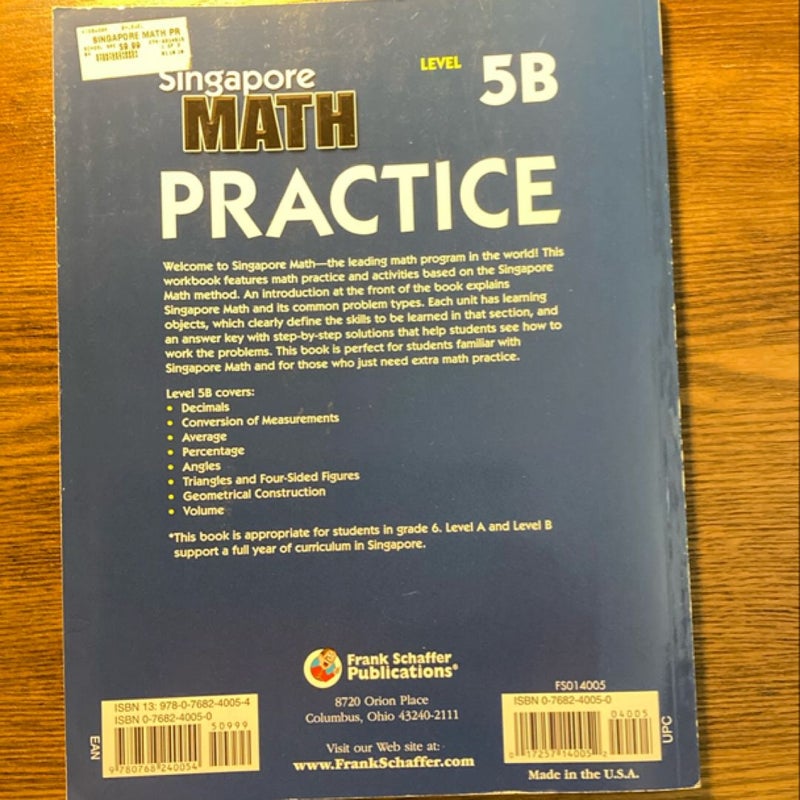 Singapore Math Practice, Level 5b