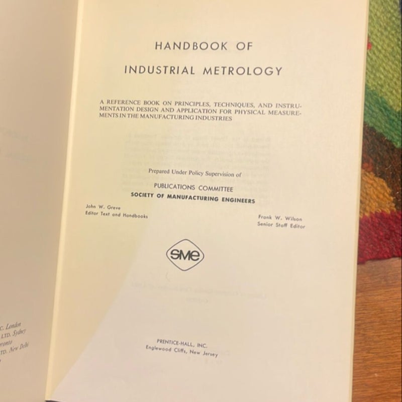 Handbook of Industrial Metrology (1967)