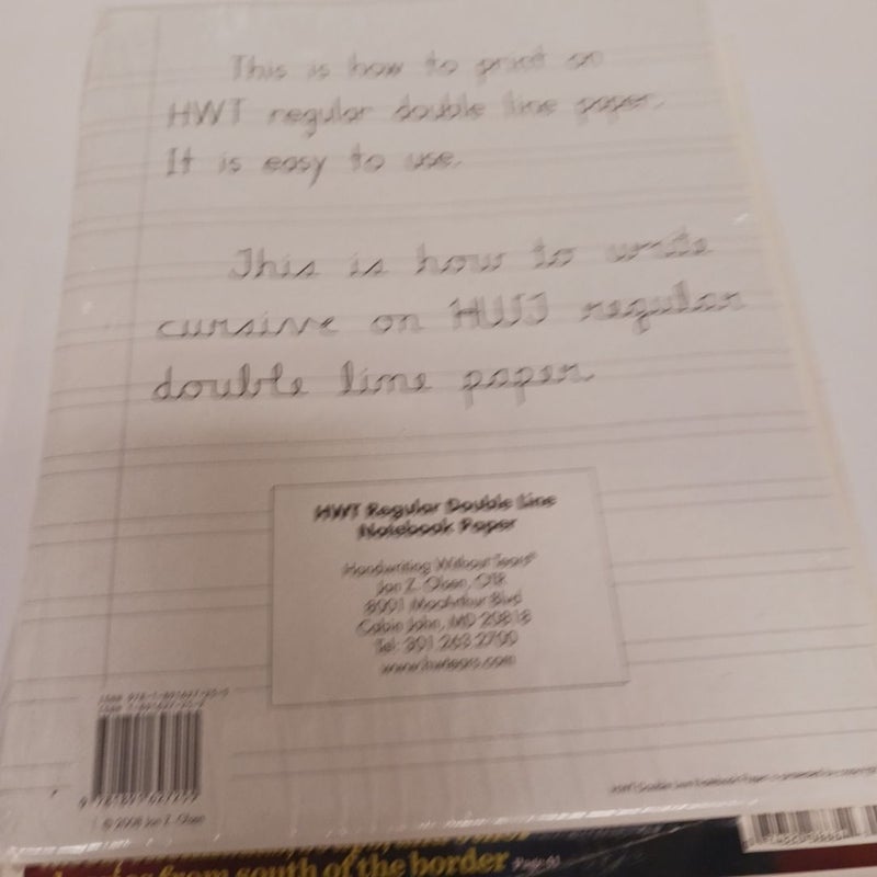 HWT Regular. Double Line Notebook Paper