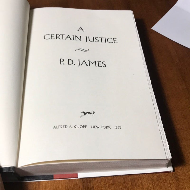 A Certain Justice * 1st US ed.