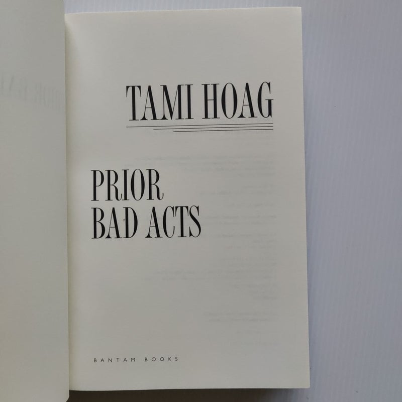 Prior Bad Acts Tami Hoag Hardcover 