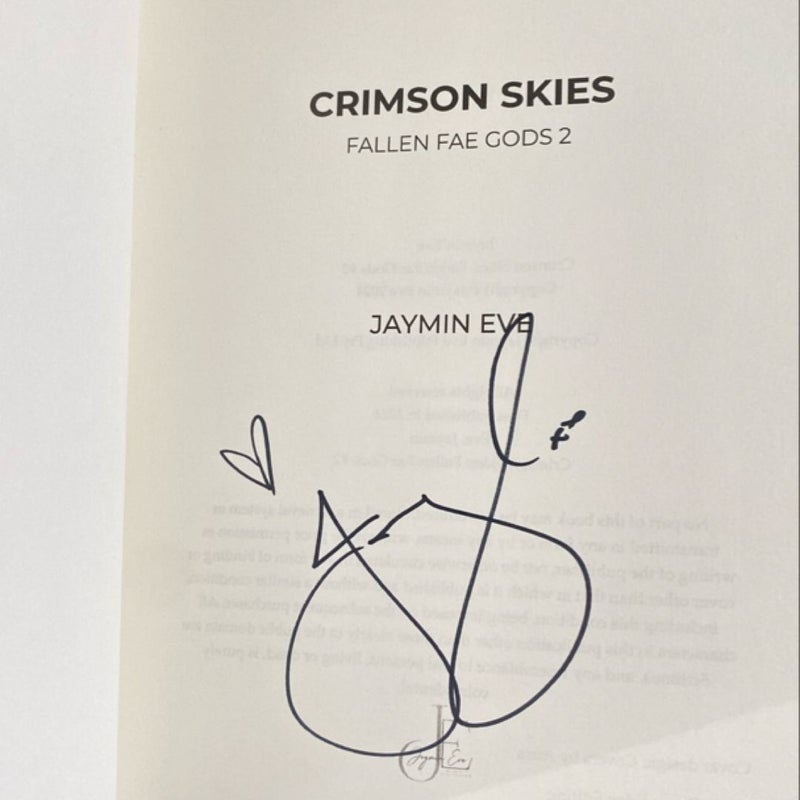 Gilded Wings & Crimson Skies (Hand Signed)