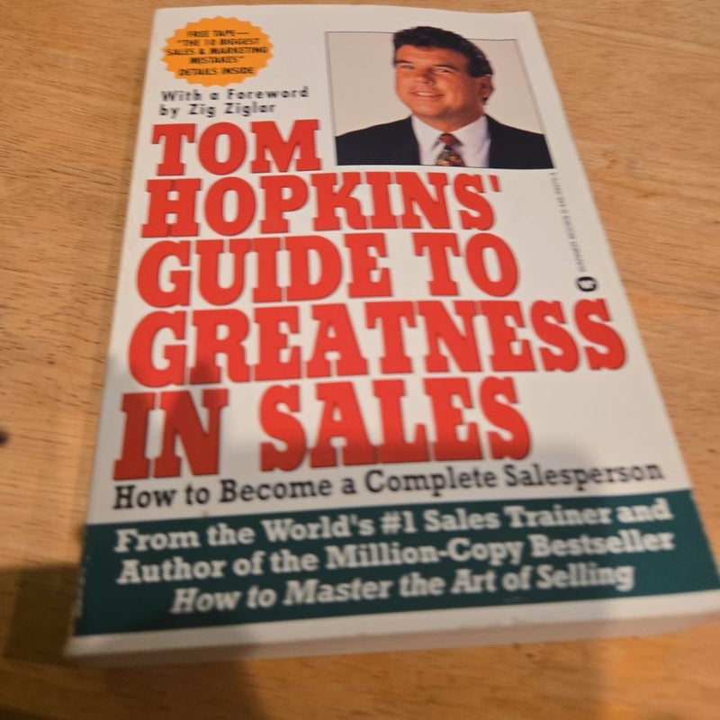 Tom Hopkins Guide to Greatness in Sales