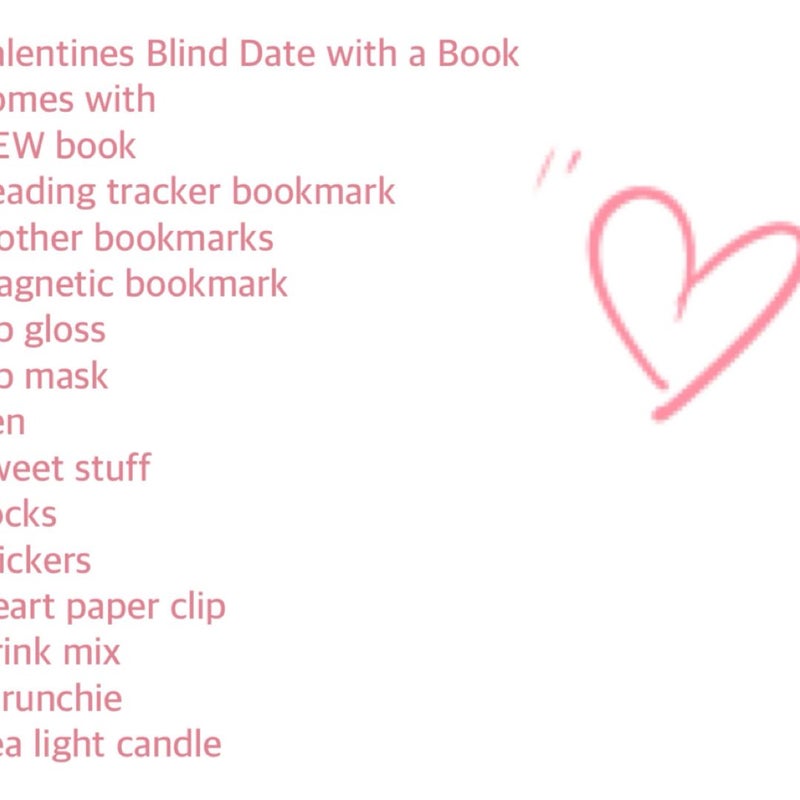 Valentines blind date with a book bundle 