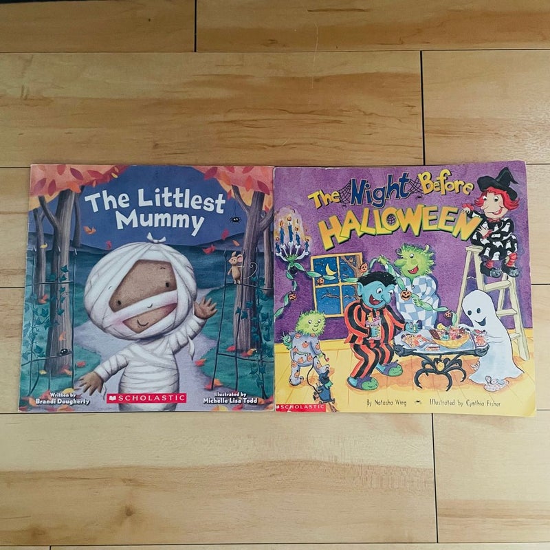 Children’s Halloween Bundle-Lot of 6; Nighty Night Little Monster (HC), One Hungry Monster (HC), The Night Before Halloween (PB), The Littlest Mummy (PB), Ghost Town Trick or Treat (PB), Splat the Cat (PB)