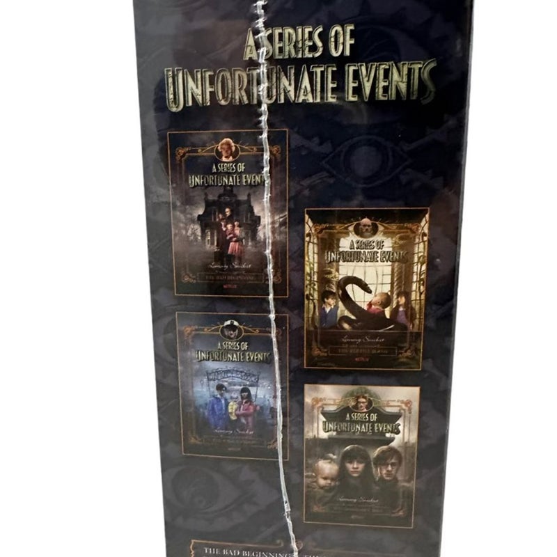 A Series of Unfortunate Events #1-4 Netflix Box Set New Sealed Lemony Snicket  