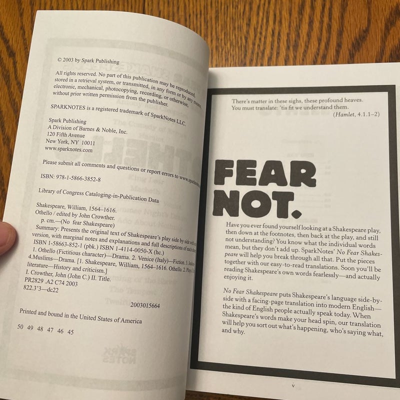 Othello (No Fear Shakespeare)