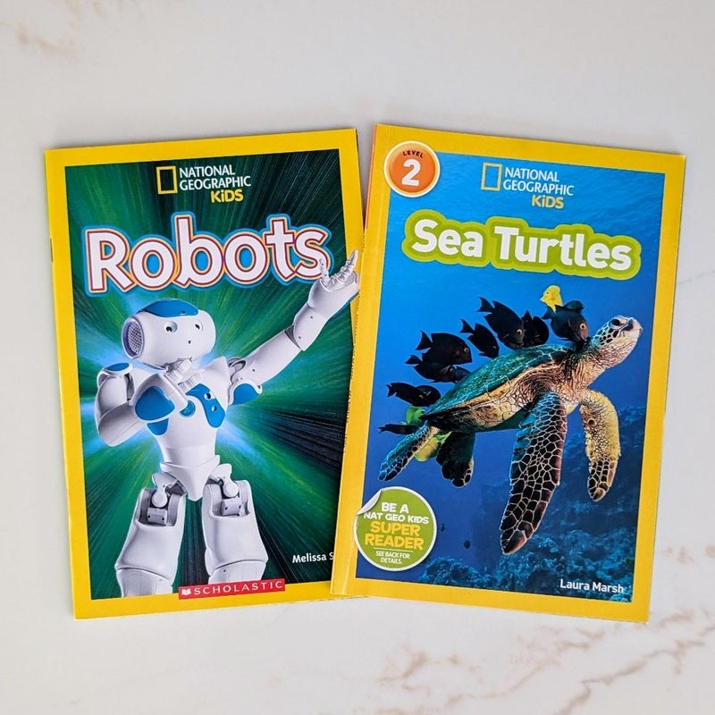 Nat Geo Kids Readers: Robots/ Sea Turtles