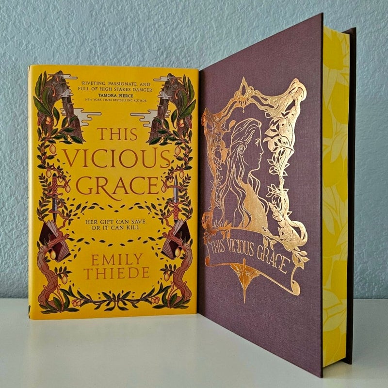 This Vicious Grace SIGNED by Emily Thiede Fairyloot Edition Endpaper Artwork