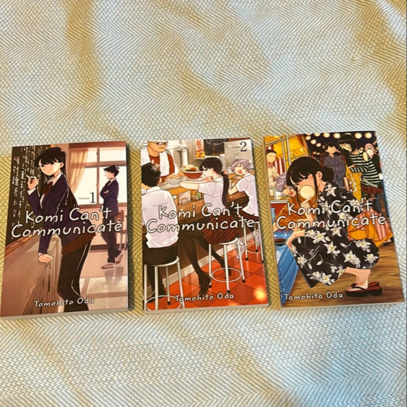 Komi Can't Communicate, Vol. 1, Vol. 2, Vol. 3 LOT