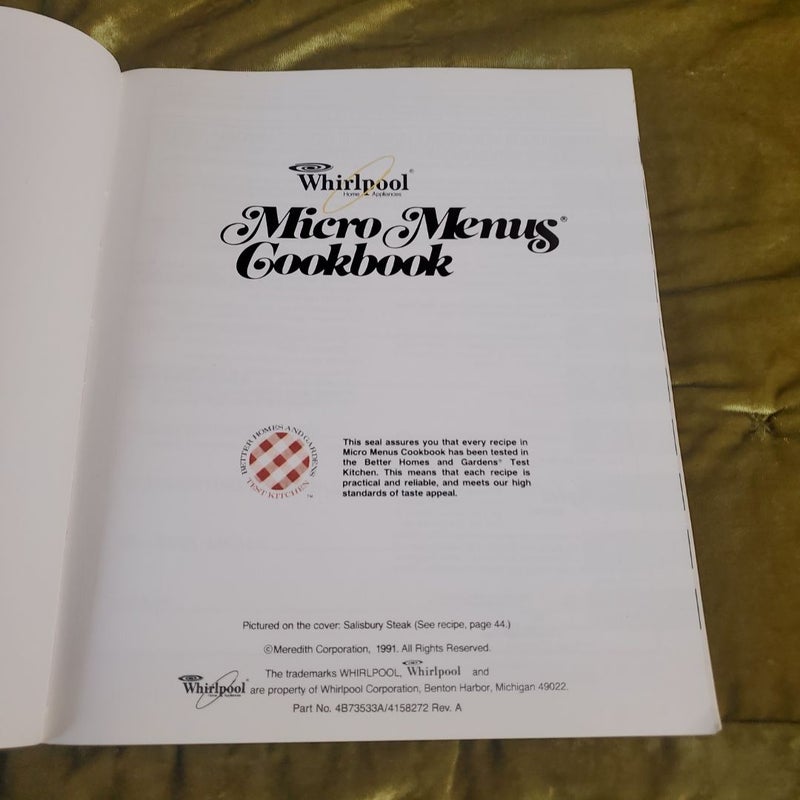 Micro Menus Cookbook